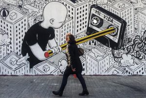 Opera dello street artist Millo, nel blog lo intervisto