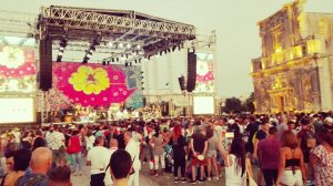 veduta del palco del concertone - notte della taranta a melpignano 2016